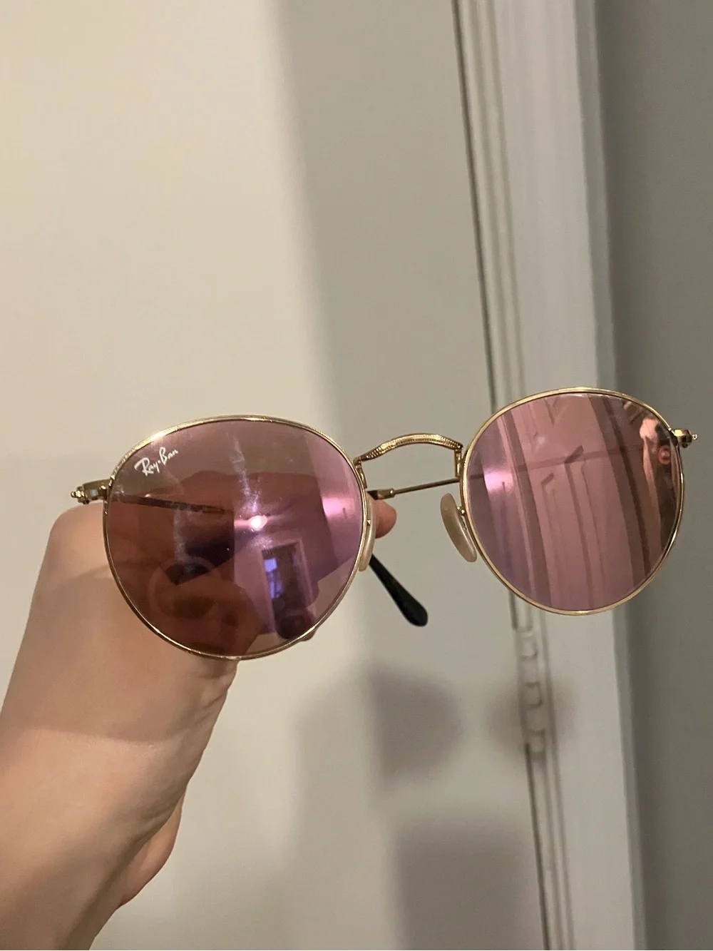 Ray-Ban Round Metal Flash Lenses Sunglasses